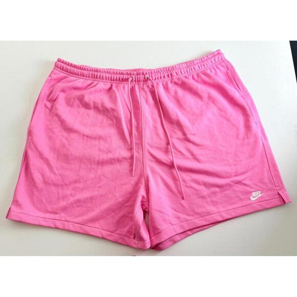 Nike Men's Club Fleece Shorts Pink XL FN3520-675 Casual Gym Lounge NEW - Picture 1 of 4